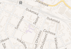 Čechova v obci Rokycany - mapa ulice