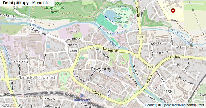 Dolní příkopy - mapa ulice