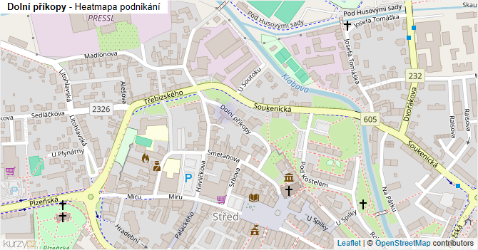 Dolní příkopy - mapa podnikání