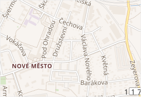 Erbenova v obci Rokycany - mapa ulice