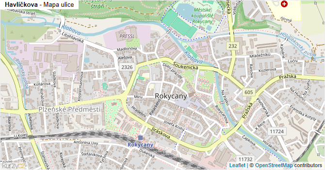 Havlíčkova - mapa ulice