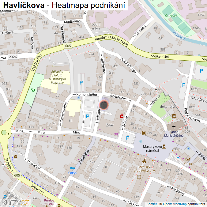 Mapa Havlíčkova - Firmy v ulici.