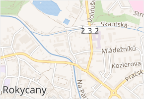 Josefa Tomáška v obci Rokycany - mapa ulice