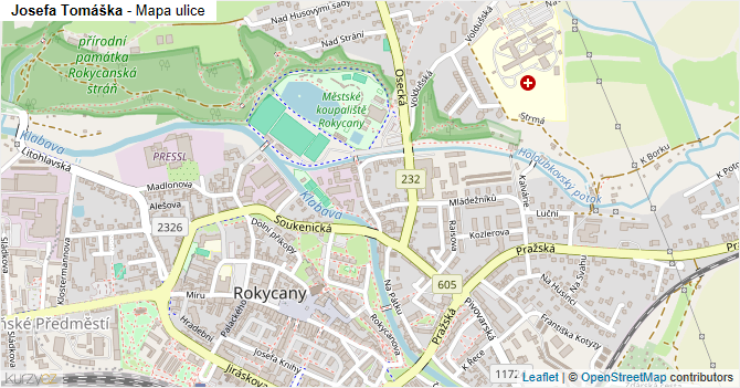 Josefa Tomáška - mapa ulice