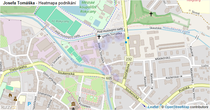 Josefa Tomáška - mapa podnikání