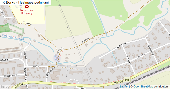 K Borku - mapa podnikání