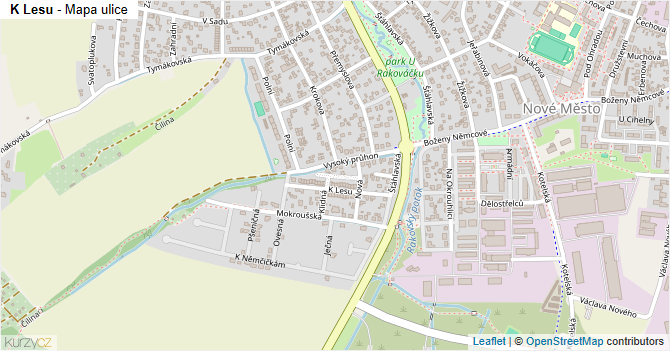 K Lesu - mapa ulice