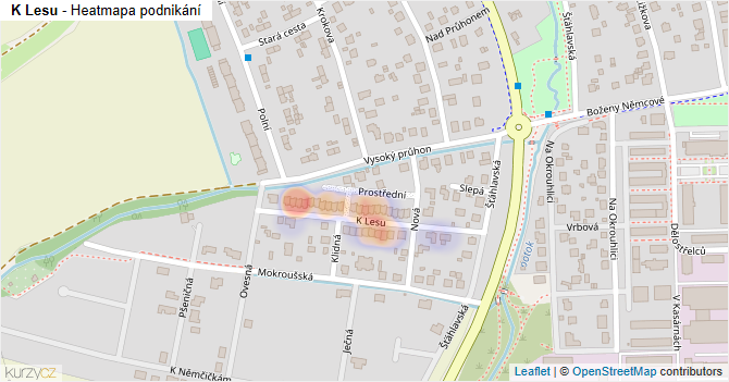 K Lesu - mapa podnikání