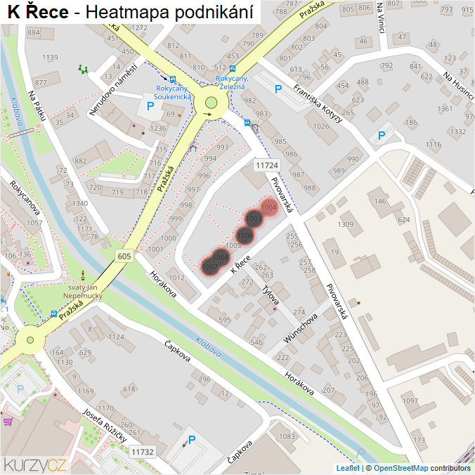 Mapa K Řece - Firmy v ulici.