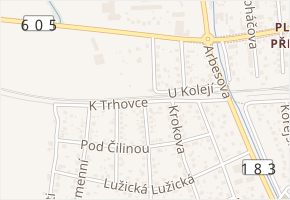 K Trhovce v obci Rokycany - mapa ulice