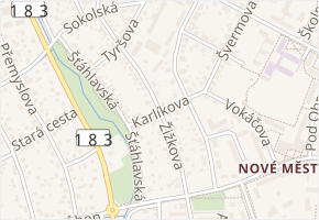 Karlíkova v obci Rokycany - mapa ulice