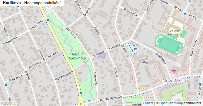 Karlíkova - mapa podnikání