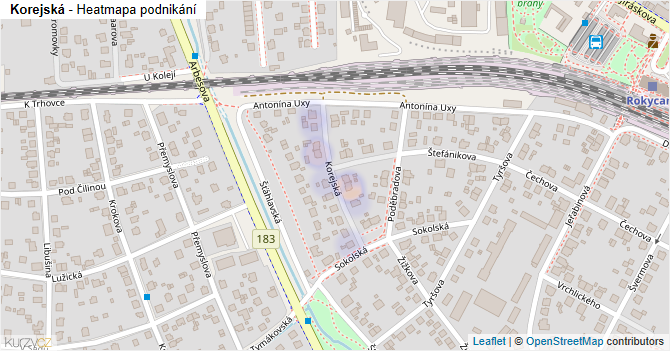 Korejská - mapa podnikání