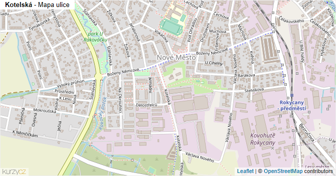 Kotelská - mapa ulice