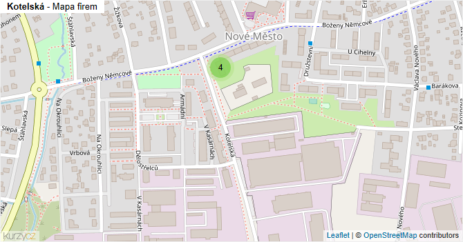 Kotelská - mapa firem