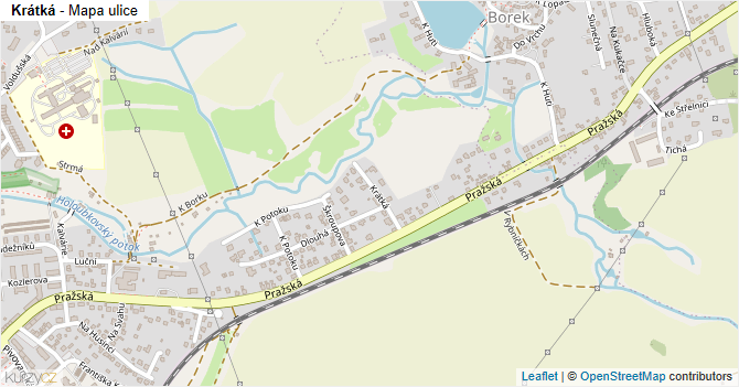 Krátká - mapa ulice