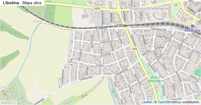 Libušina - mapa ulice