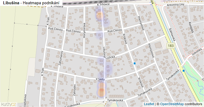 Libušina - mapa podnikání
