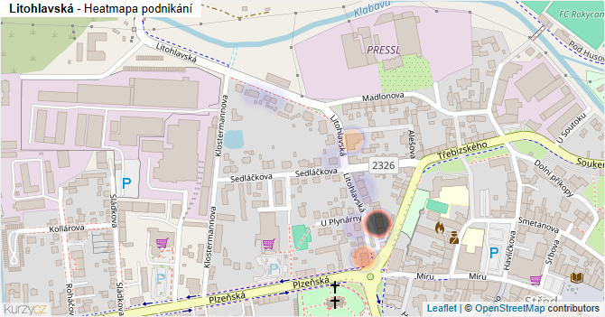 Litohlavská - mapa podnikání
