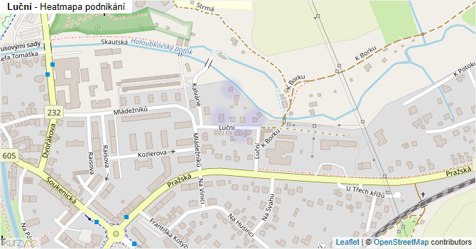 Luční - mapa podnikání