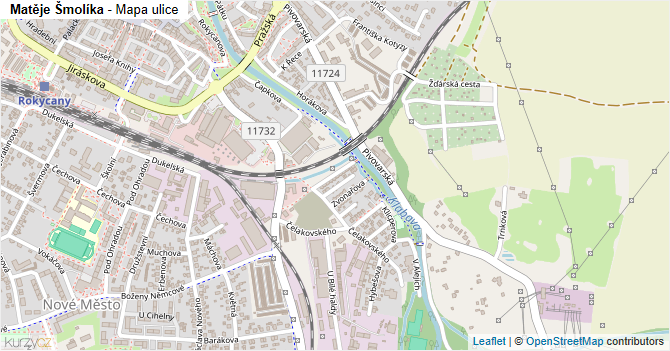 Matěje Šmolíka - mapa ulice