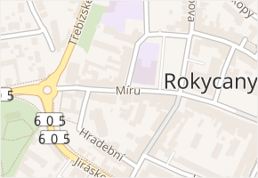 Míru v obci Rokycany - mapa ulice