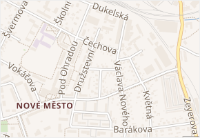 Muchova v obci Rokycany - mapa ulice