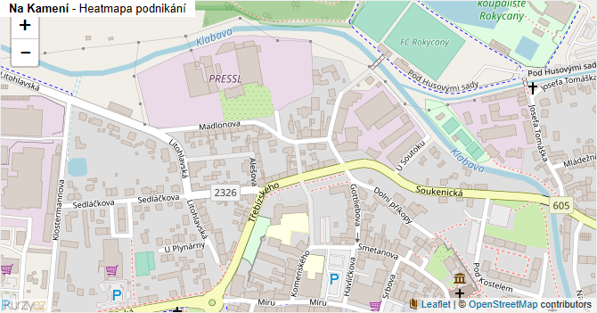 Na Kamení - mapa podnikání