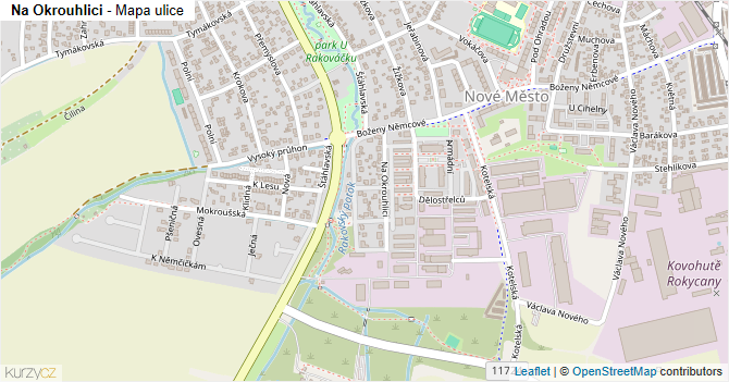 Na Okrouhlici - mapa ulice