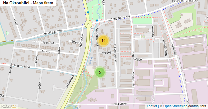 Na Okrouhlici - mapa firem