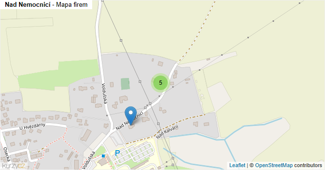Nad Nemocnicí - mapa firem
