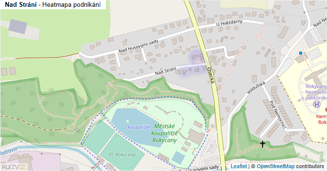 Nad Strání - mapa podnikání