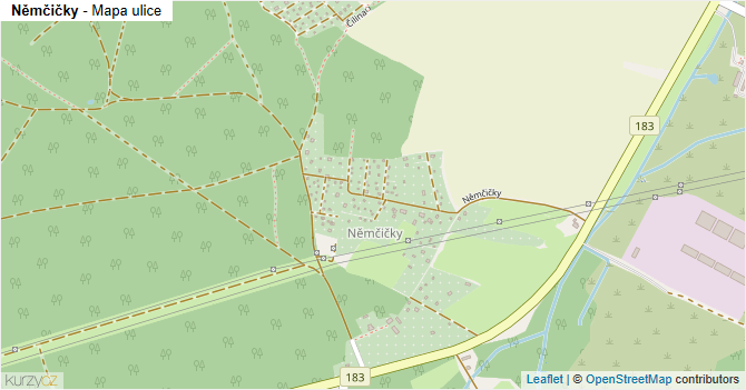Němčičky - mapa ulice