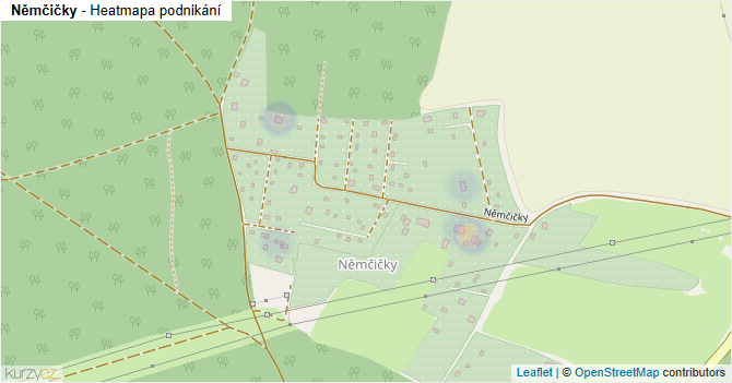 Němčičky - mapa podnikání