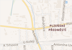 Plzeňská v obci Rokycany - mapa ulice