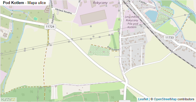 Pod Kotlem - mapa ulice