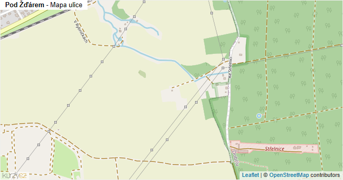 Pod Žďárem - mapa ulice