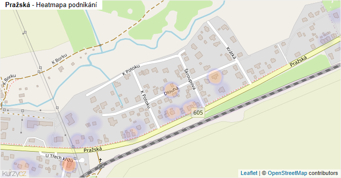 Pražská - mapa podnikání