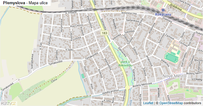Přemyslova - mapa ulice