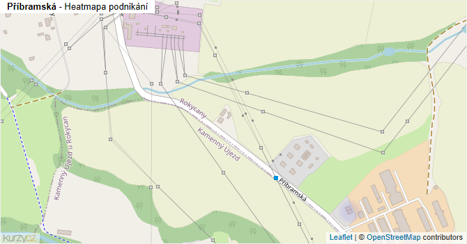Příbramská - mapa podnikání