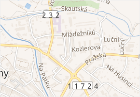 Raisova v obci Rokycany - mapa ulice