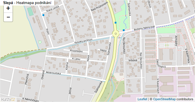 Slepá - mapa podnikání