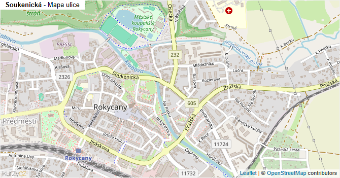 Soukenická - mapa ulice