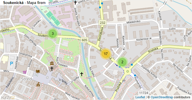 Soukenická - mapa firem