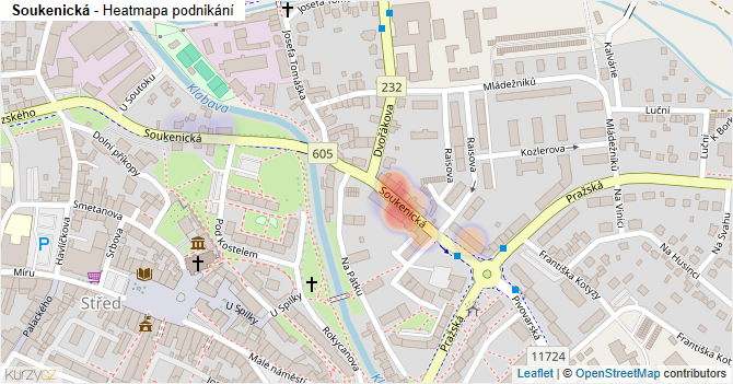 Soukenická - mapa podnikání