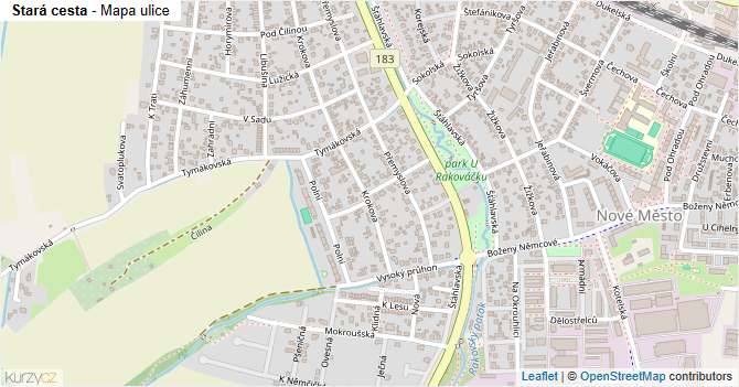Stará cesta - mapa ulice