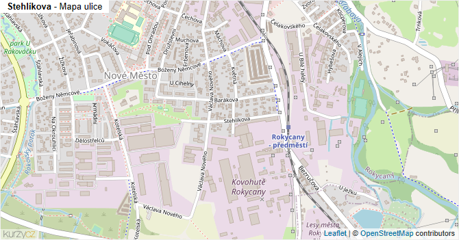 Stehlíkova - mapa ulice