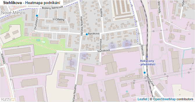 Stehlíkova - mapa podnikání