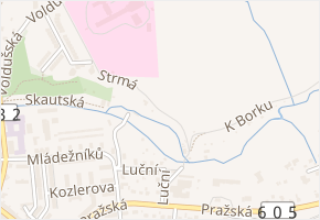 Strmá v obci Rokycany - mapa ulice