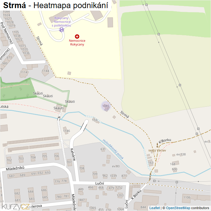 Mapa Strmá - Firmy v ulici.